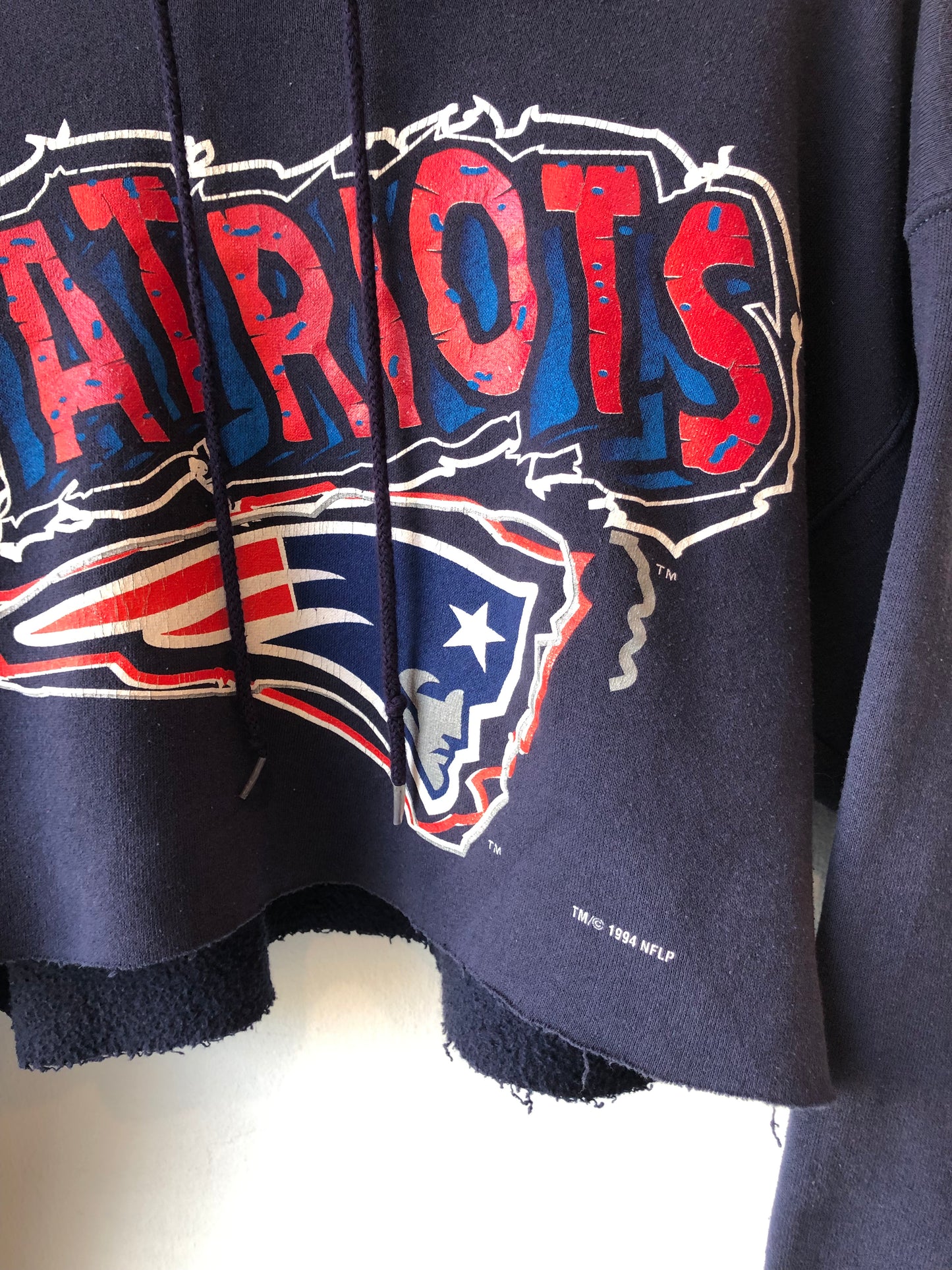 90's Cropped Patriots Hoodie