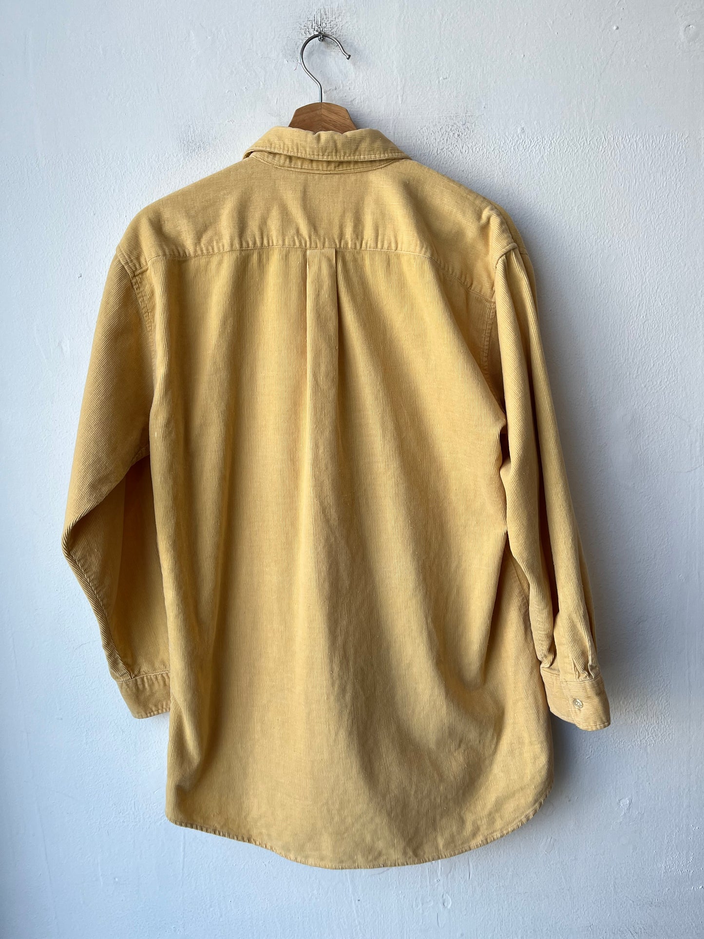 90's Yellow Corduroy Button Down Shirt