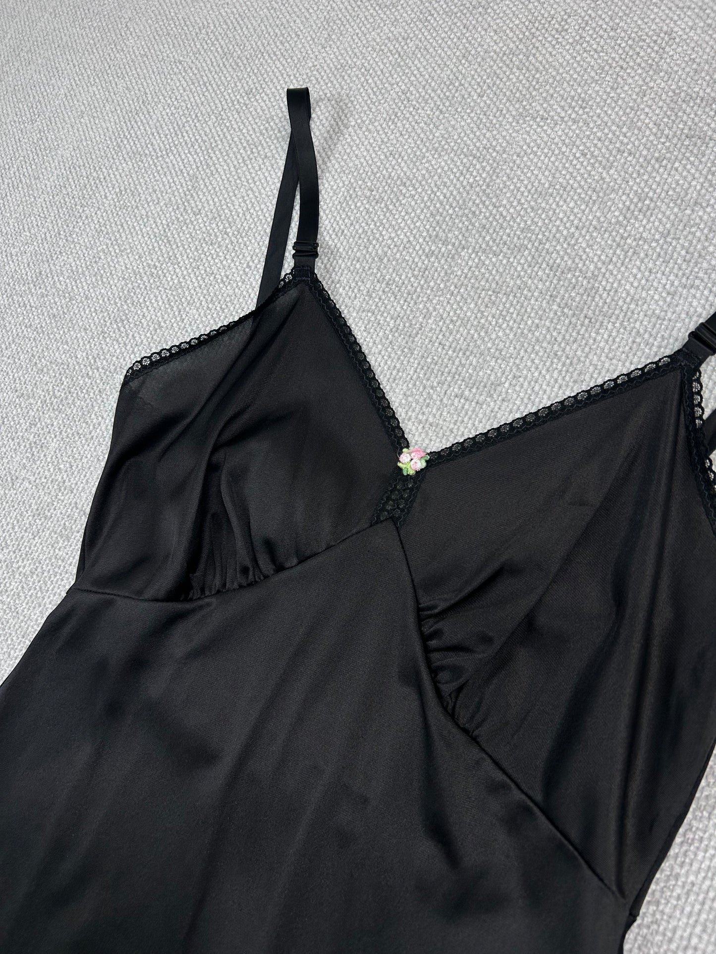 90's Black Slip Dress