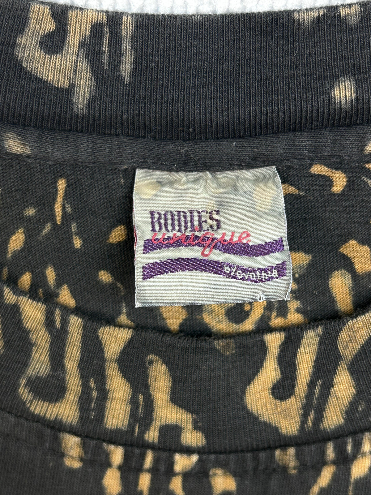 Y2K Patterned Black T-Shirt