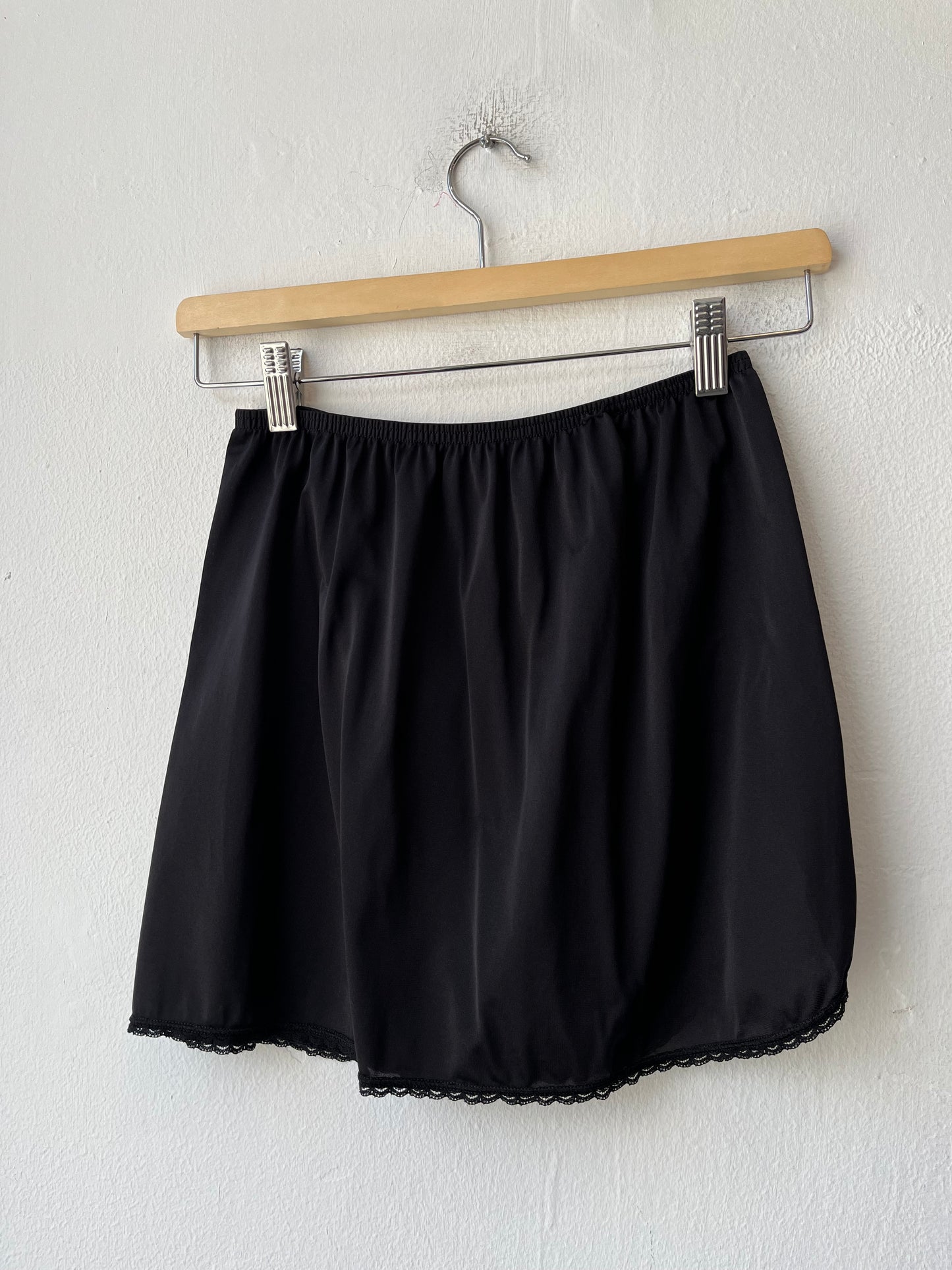Y2K Mini Black Slip Skirt 23-26"