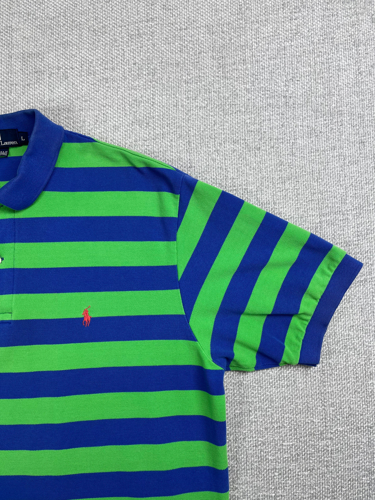 90's Striped Polo Shirt