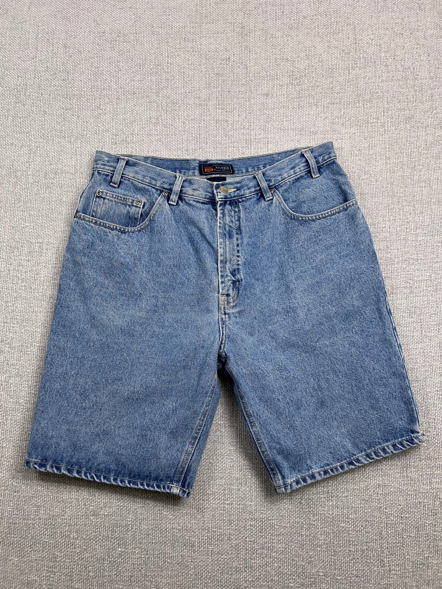 Y2K Relaxed Denim Shorts 33"