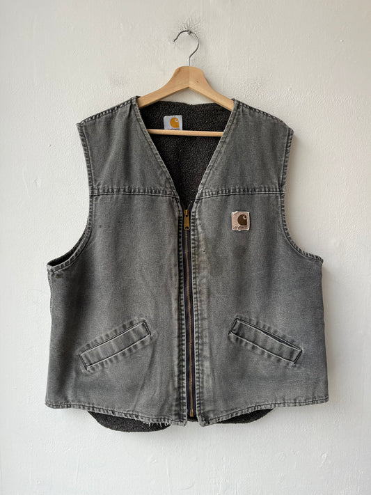 90's Distressed Gray Carhartt Vest