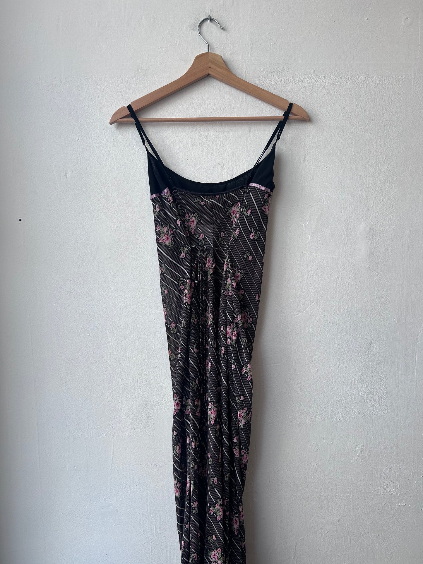 90's Sheer Floral Maxi Dress