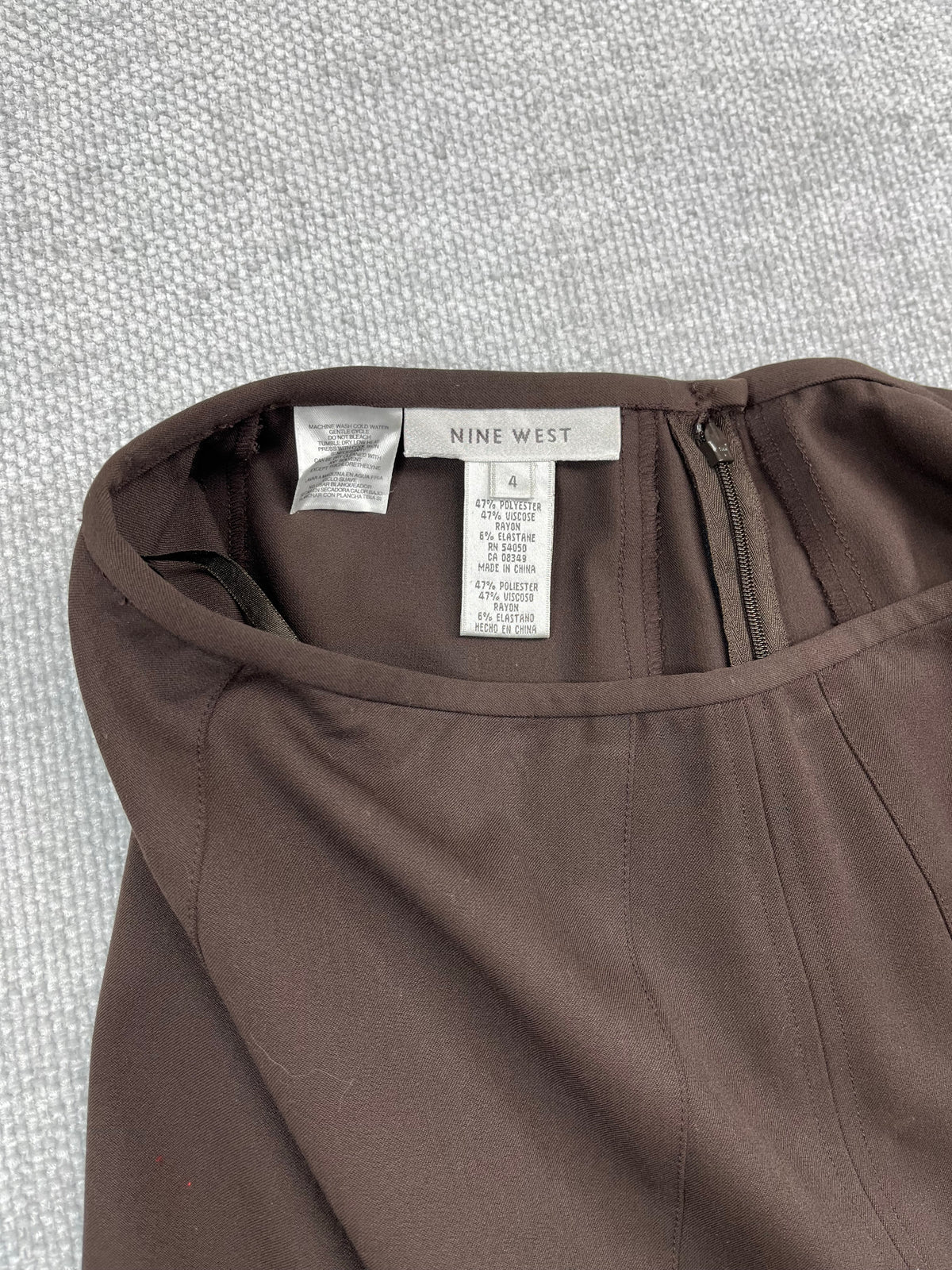 Y2K Brown Midi Skirt 27"