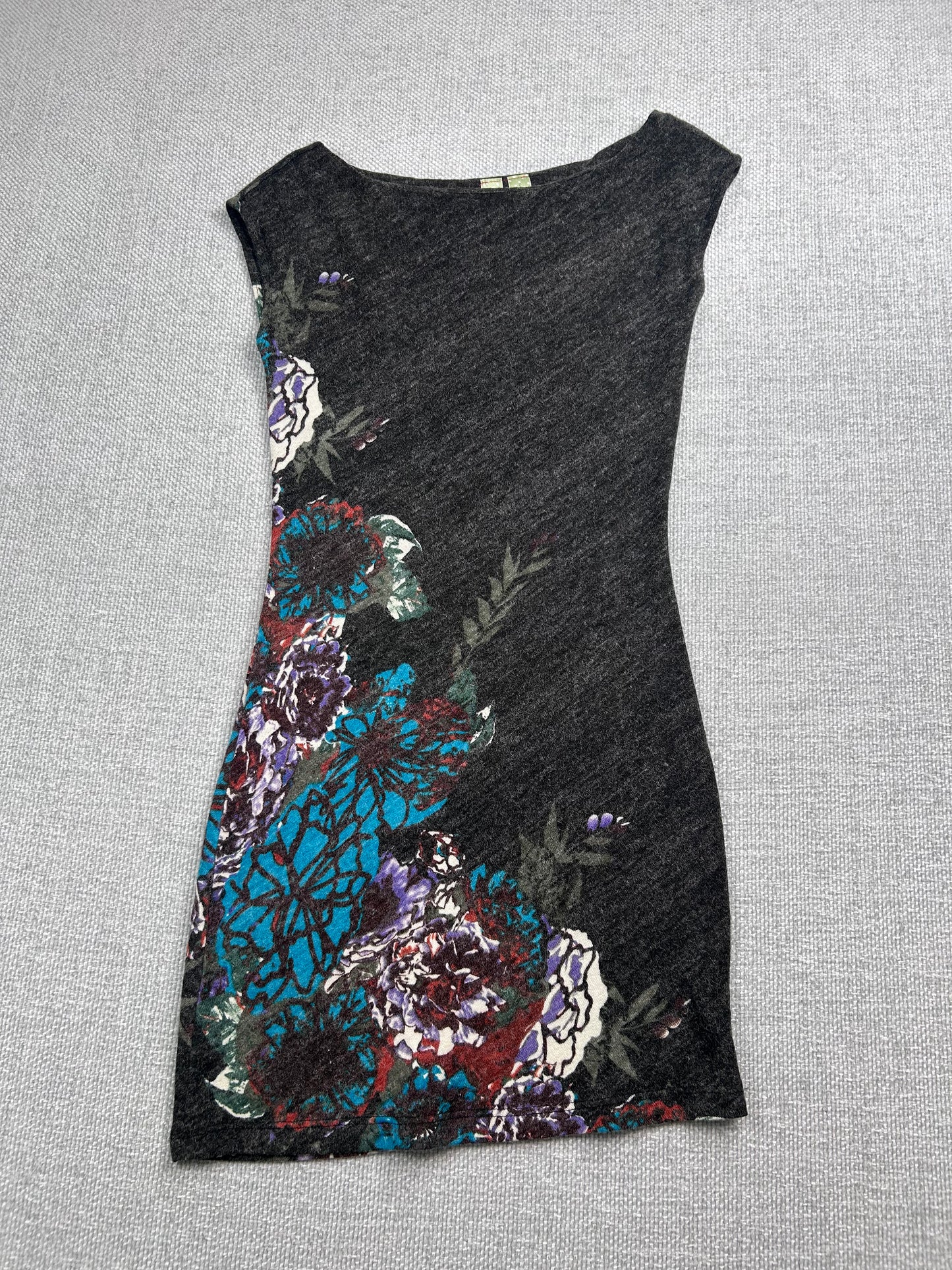 Y2K Floral Boat Neck Dress