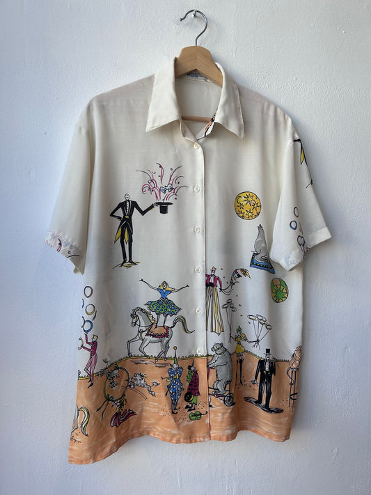 Y2K Circus Button Up