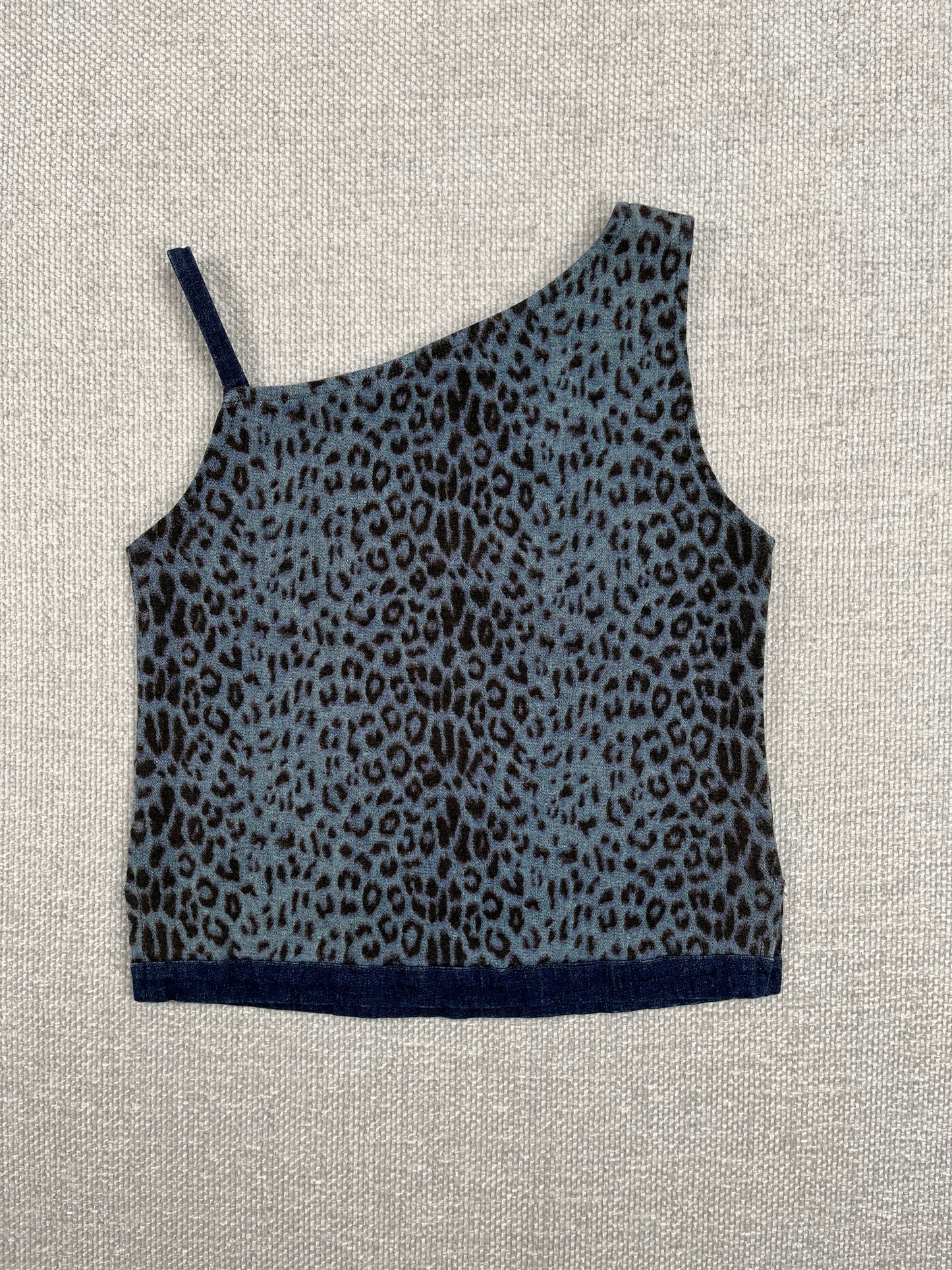 Y2K Blue Leopard Tank Top