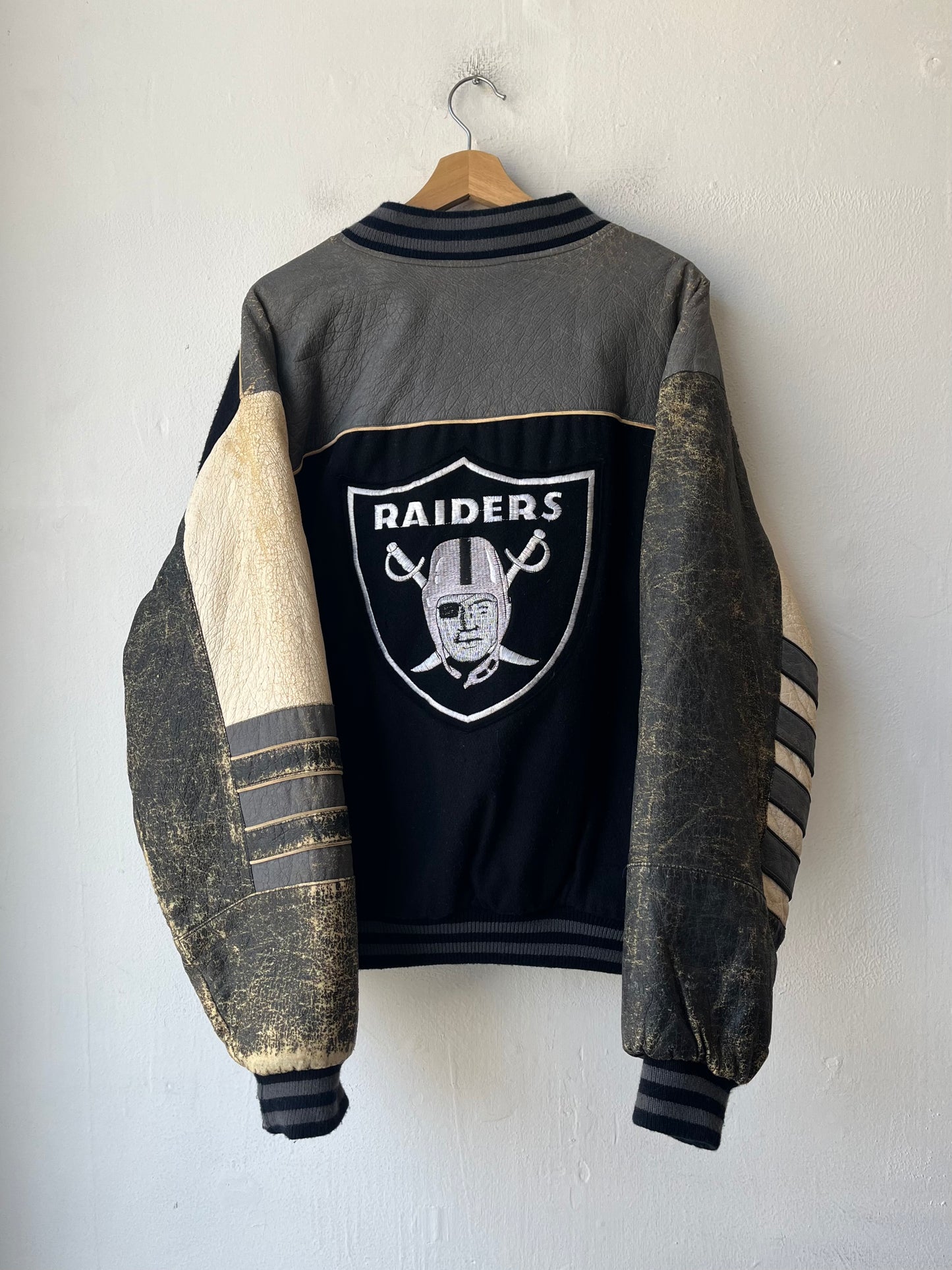 90's Raiders Letterman Jacket