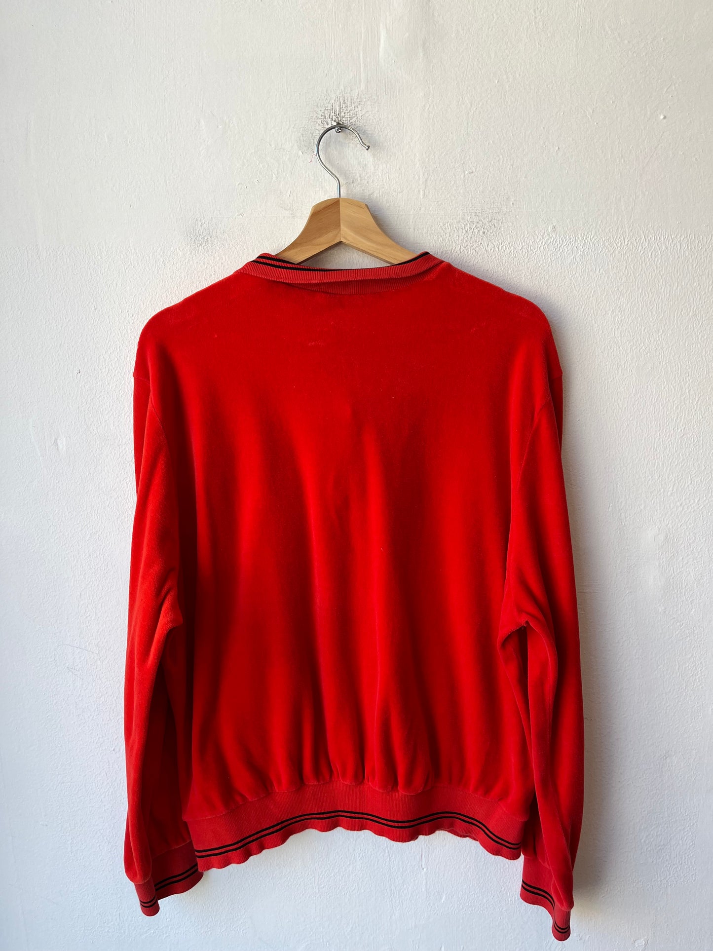 90's Velour Henley Shirt