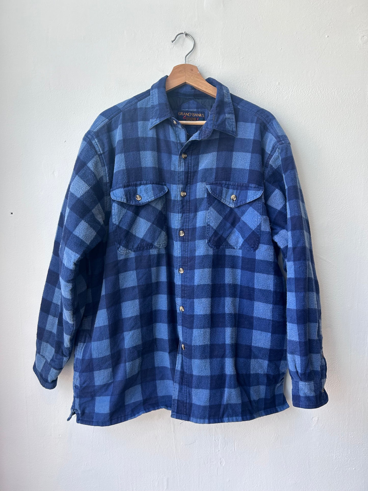 Y2K Lined Blue Flannel