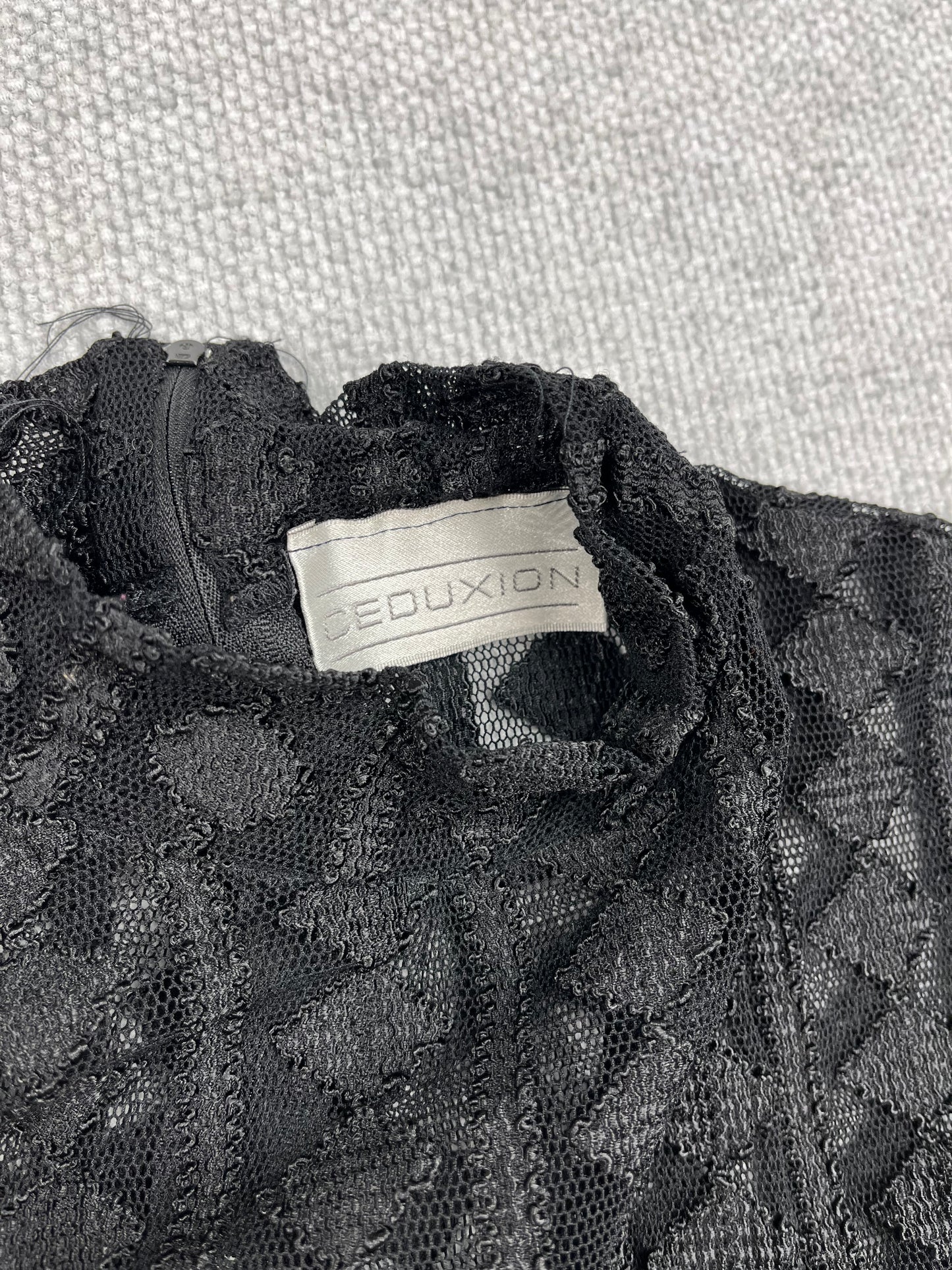 90's Mesh Cropped Turtle Neck Top
