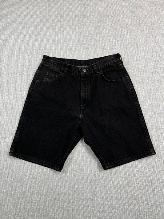 Y2K Wrangler Black Denim Shorts 30"