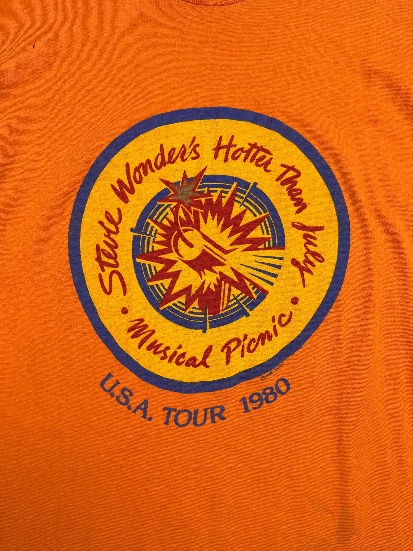 1980 Stevie Wonder Hotter Than July T-Shirt
