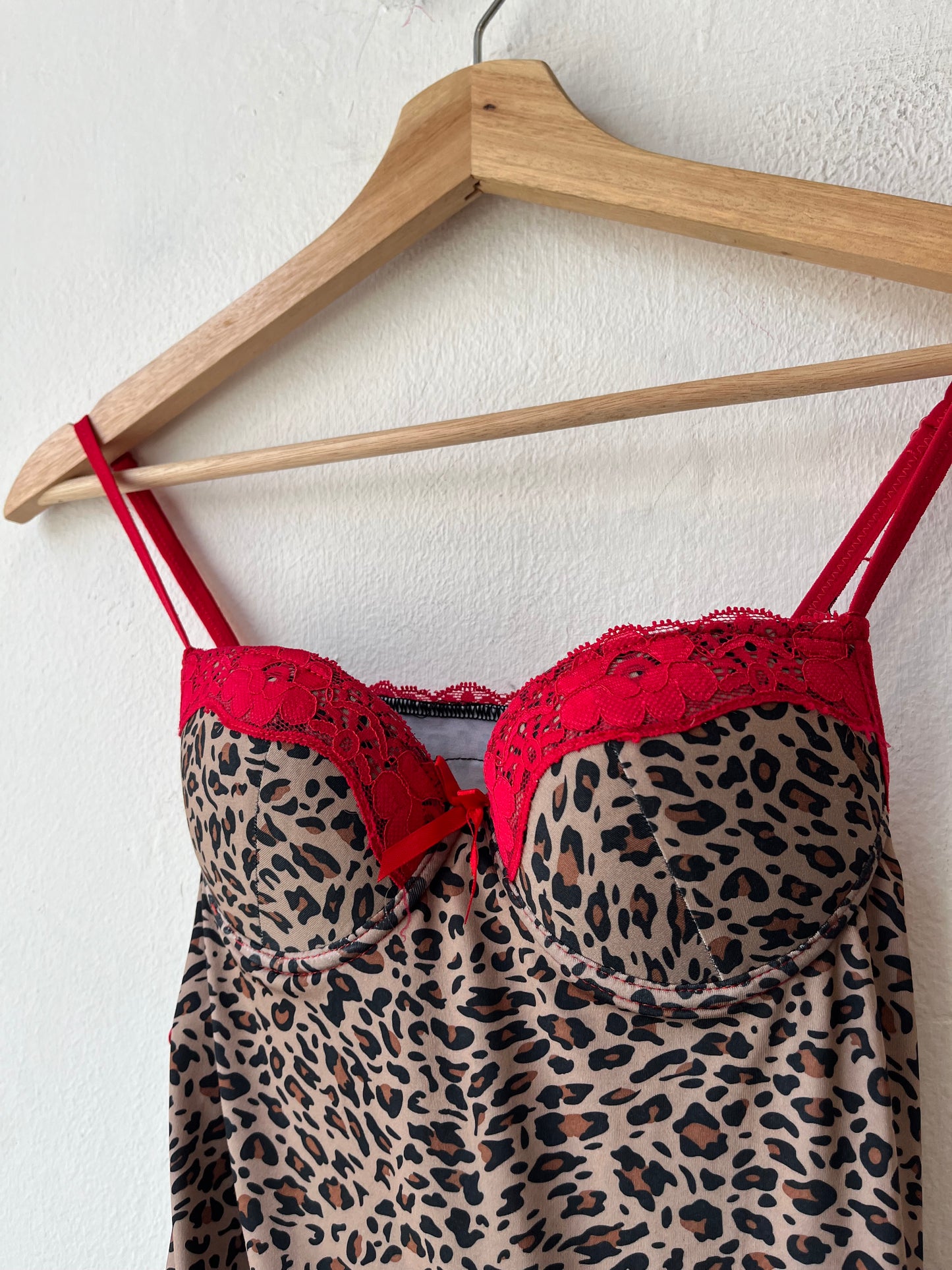 Y2K Red Lace Cheetah Top