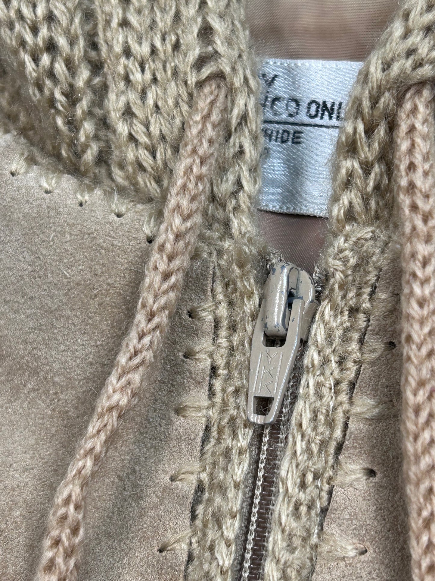 90's Hooded Suede Coat