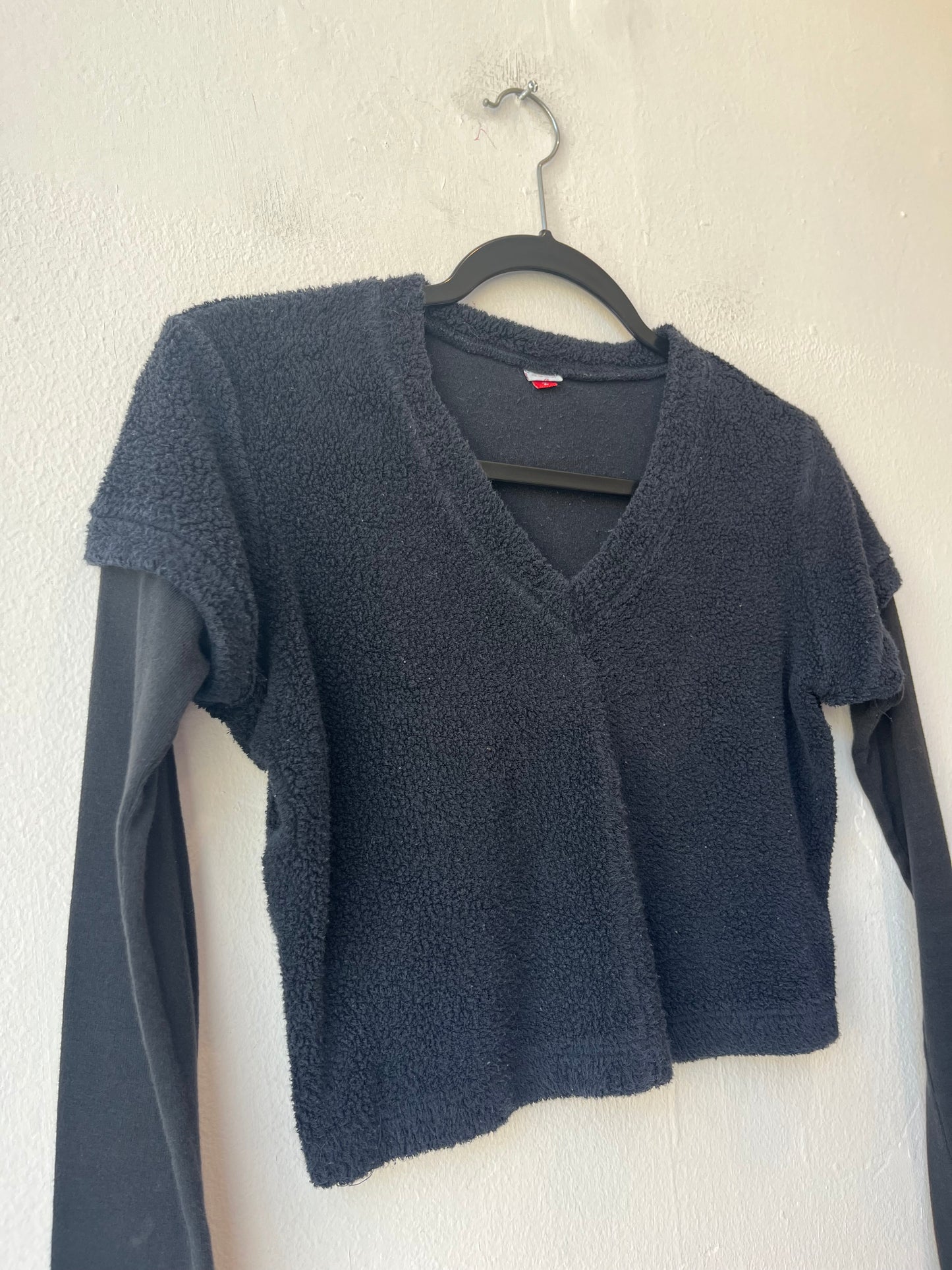 Y2K Layered Fleece Top