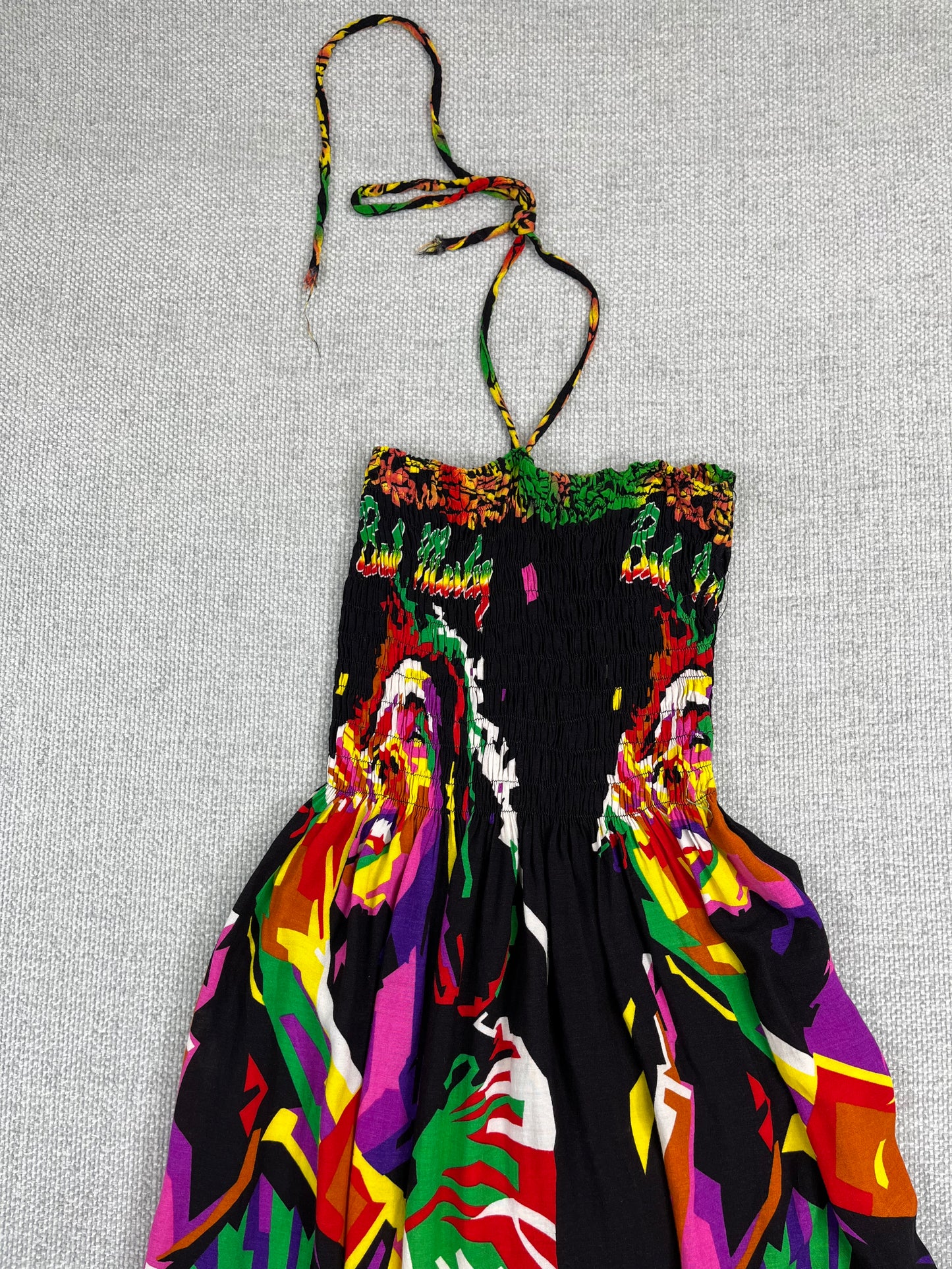 Y2K Bob Marley Halter Maxi Dress