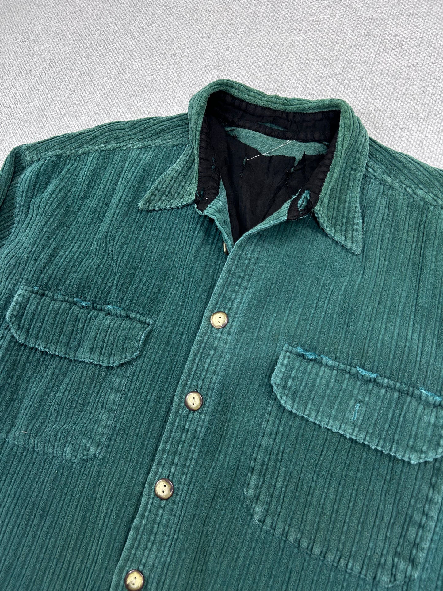 90's Green Corduroy Button Down Shirt