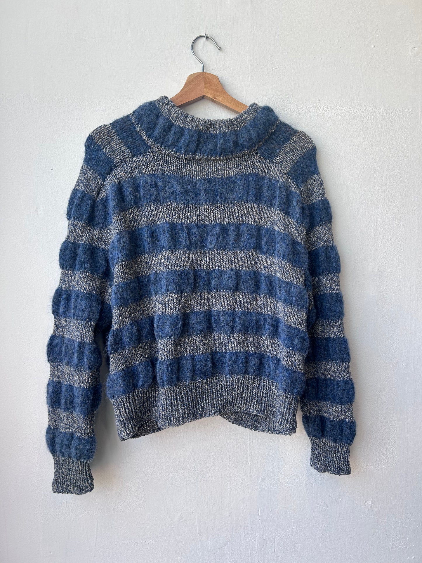 Handmade Blue Knit Cardigan