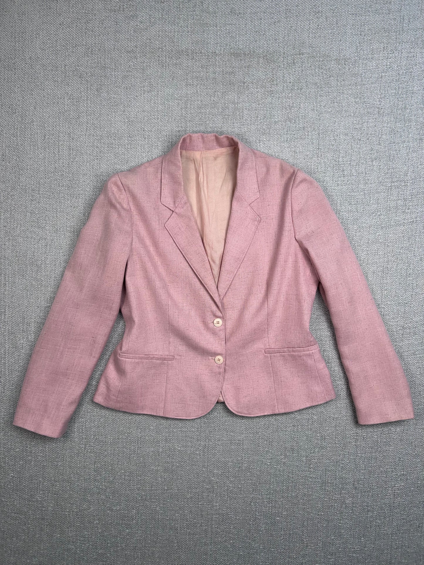 90's Pink Linen Blazer
