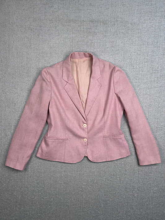 90's Pink Linen Blazer