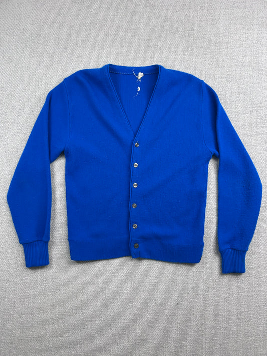 70’s Royal Blue Knit Cardigan