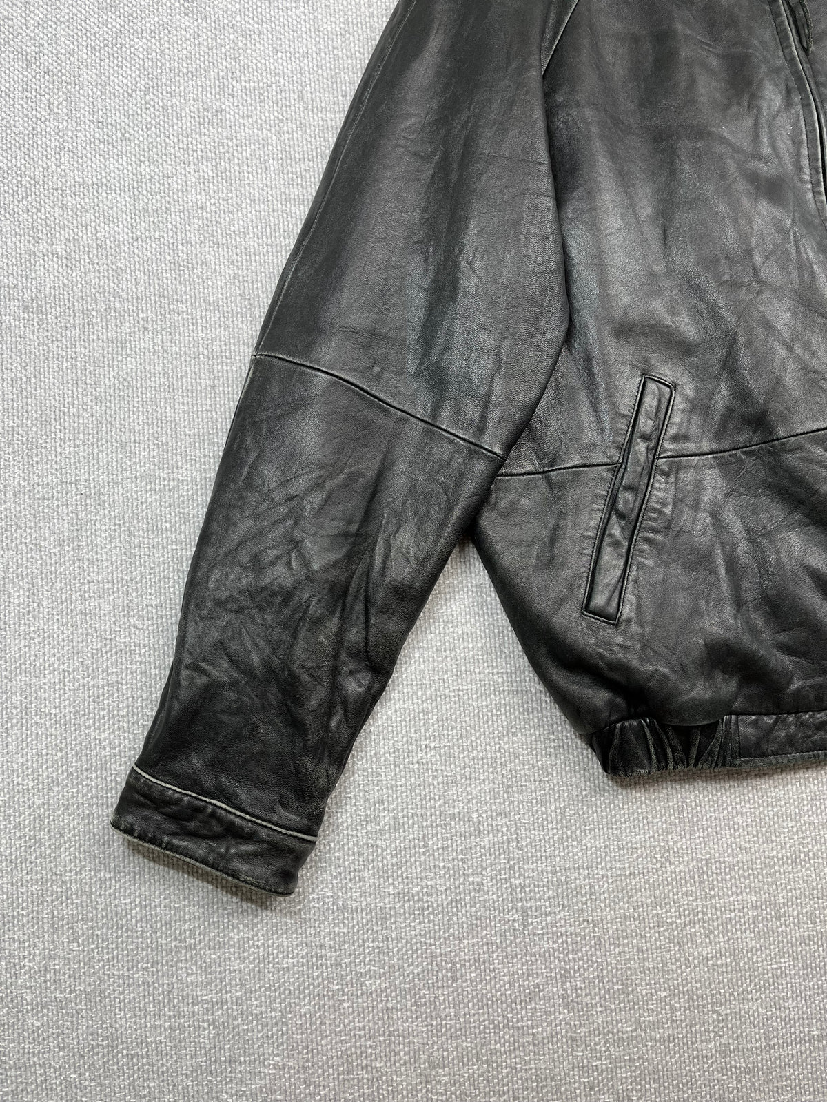 Y2K Leather Bomber Jacket