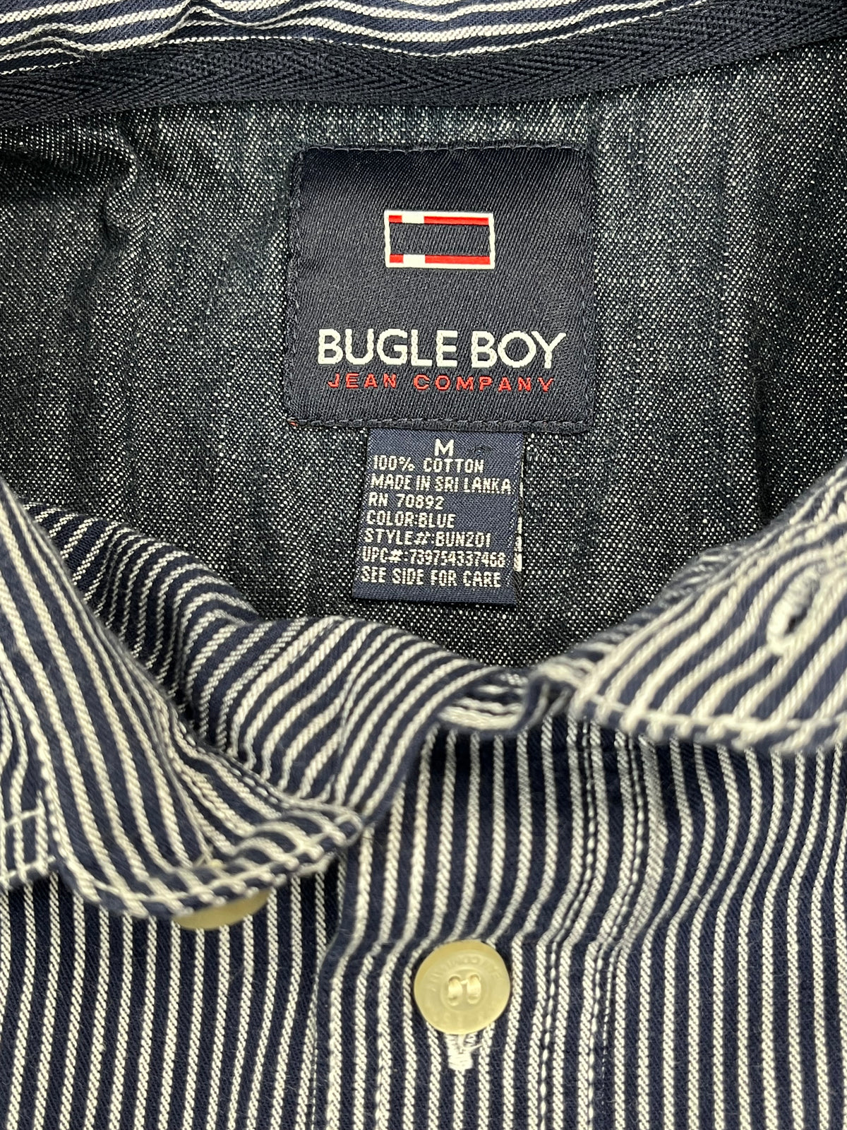 90's Striped Button Down Shirt