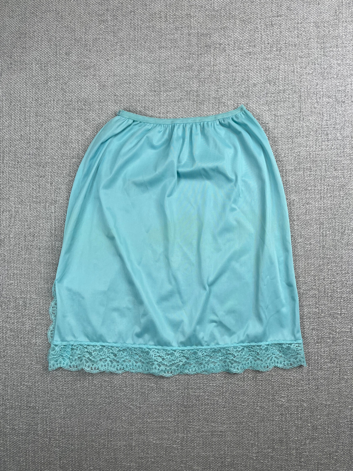 80's Baby Blue Slip Skirt  23- 32"
