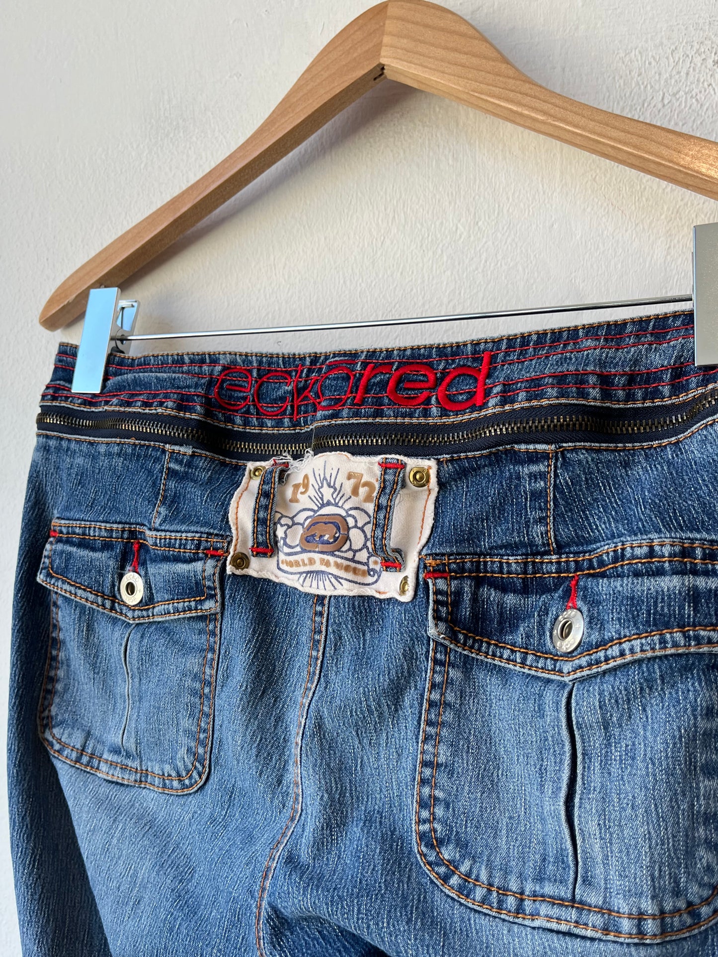 Y2K Ecko Red Patchwork Jeans 30"