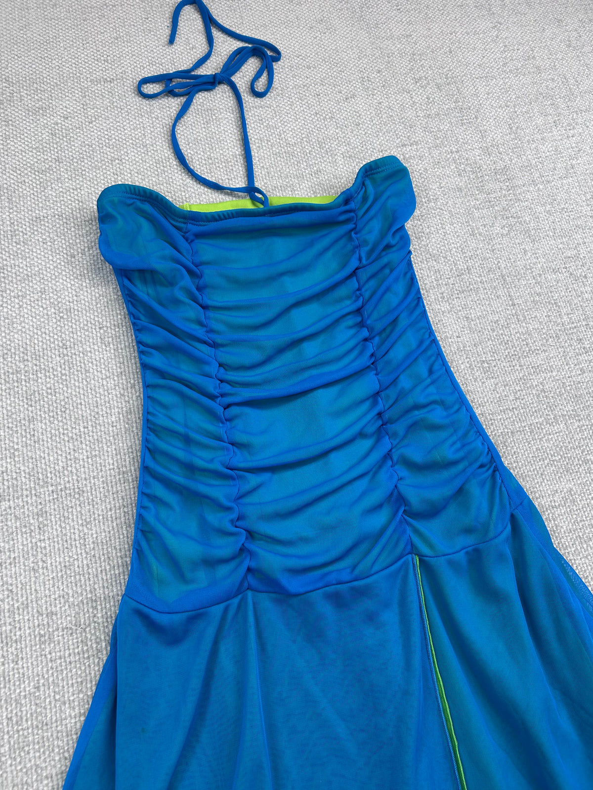 Y2K Layered Halter Dress