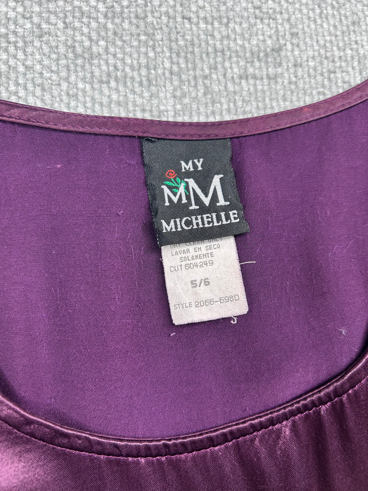 90's Plum Satin Maxi Dress