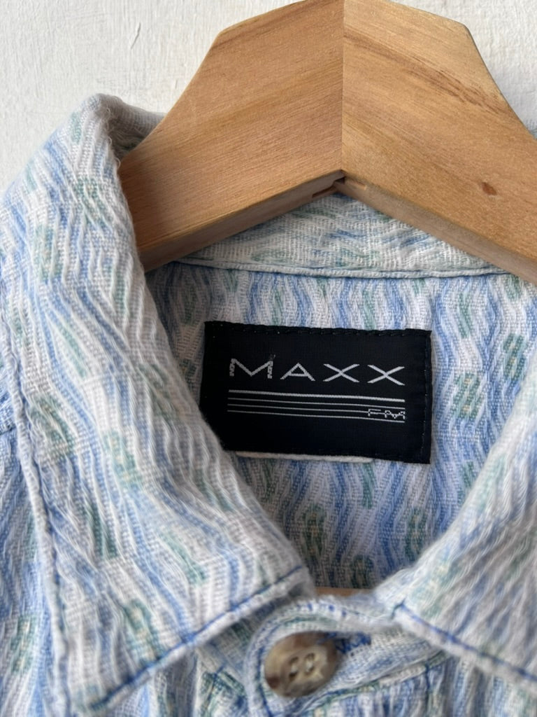 90's Textured Pattern Button Up Shirt
