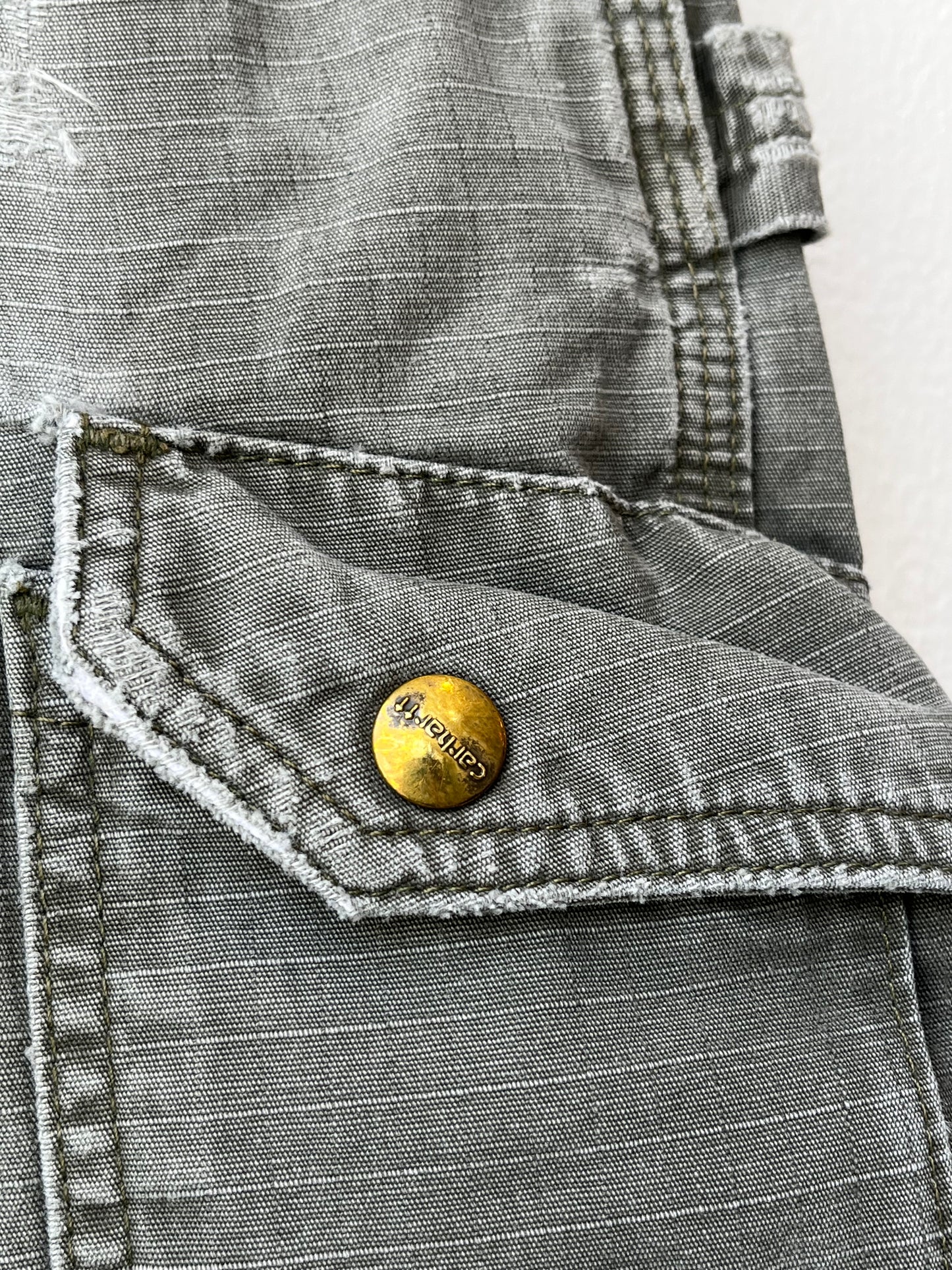 Y2K Green Carhartt Distressed Shorts 30"