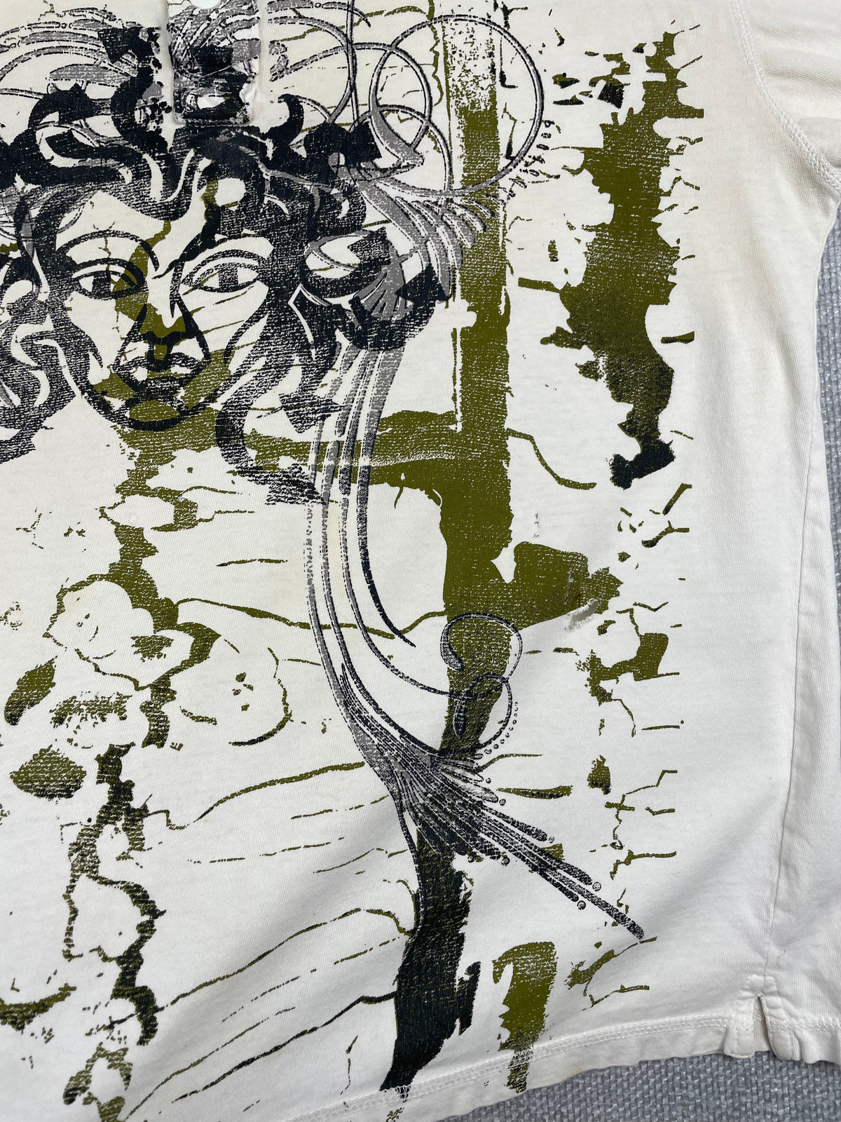 Y2K Graphic Henley T-Shirt