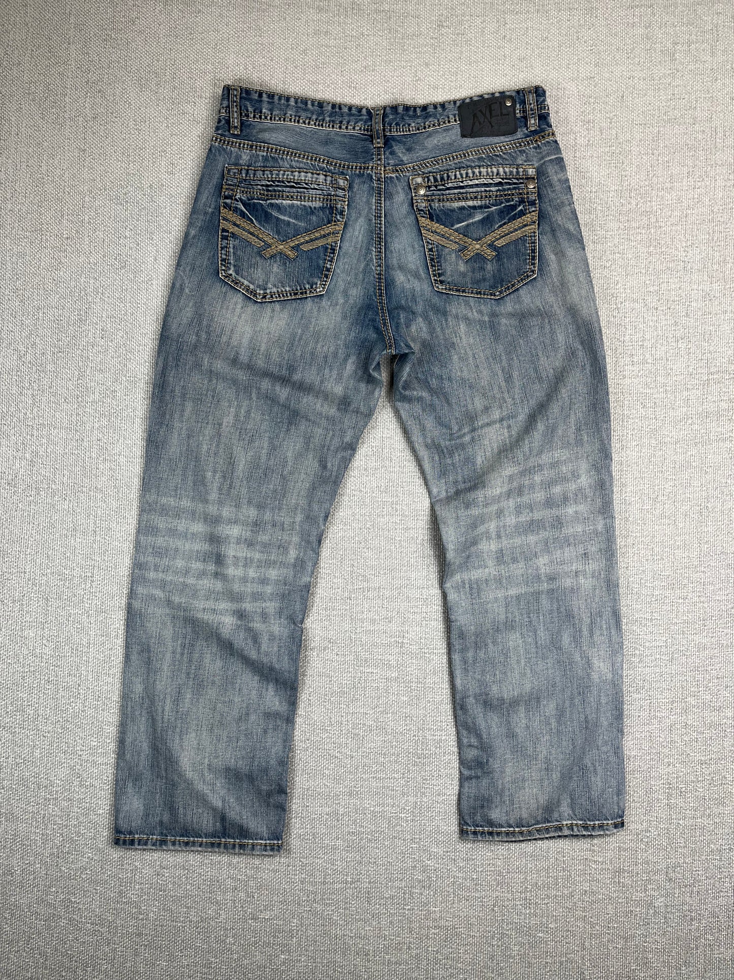 Y2K Contrast Stitch Jeans 36"