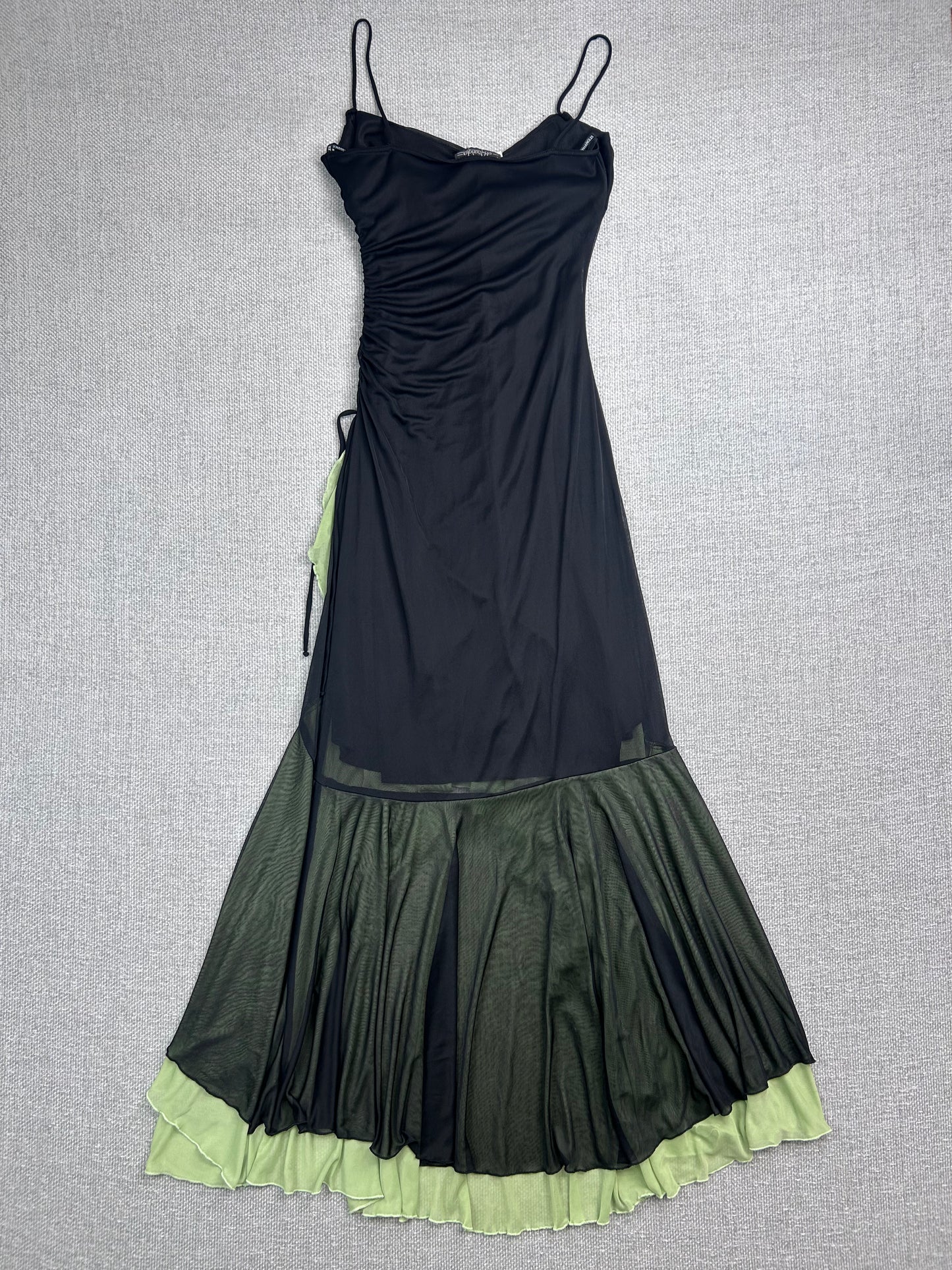 90's Asymmetrical Mesh Gown