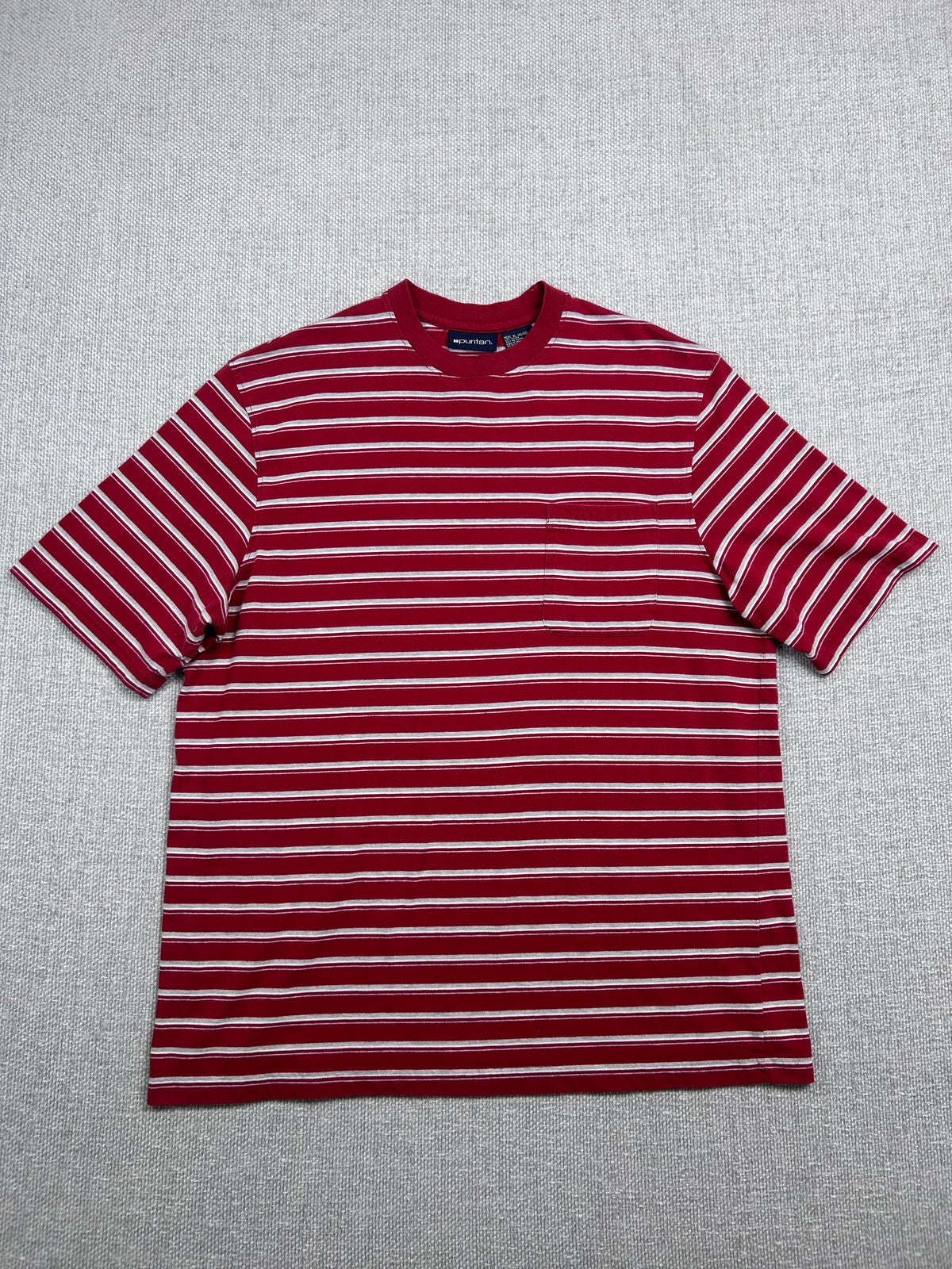 Y2K Red Striped Pocket Tee