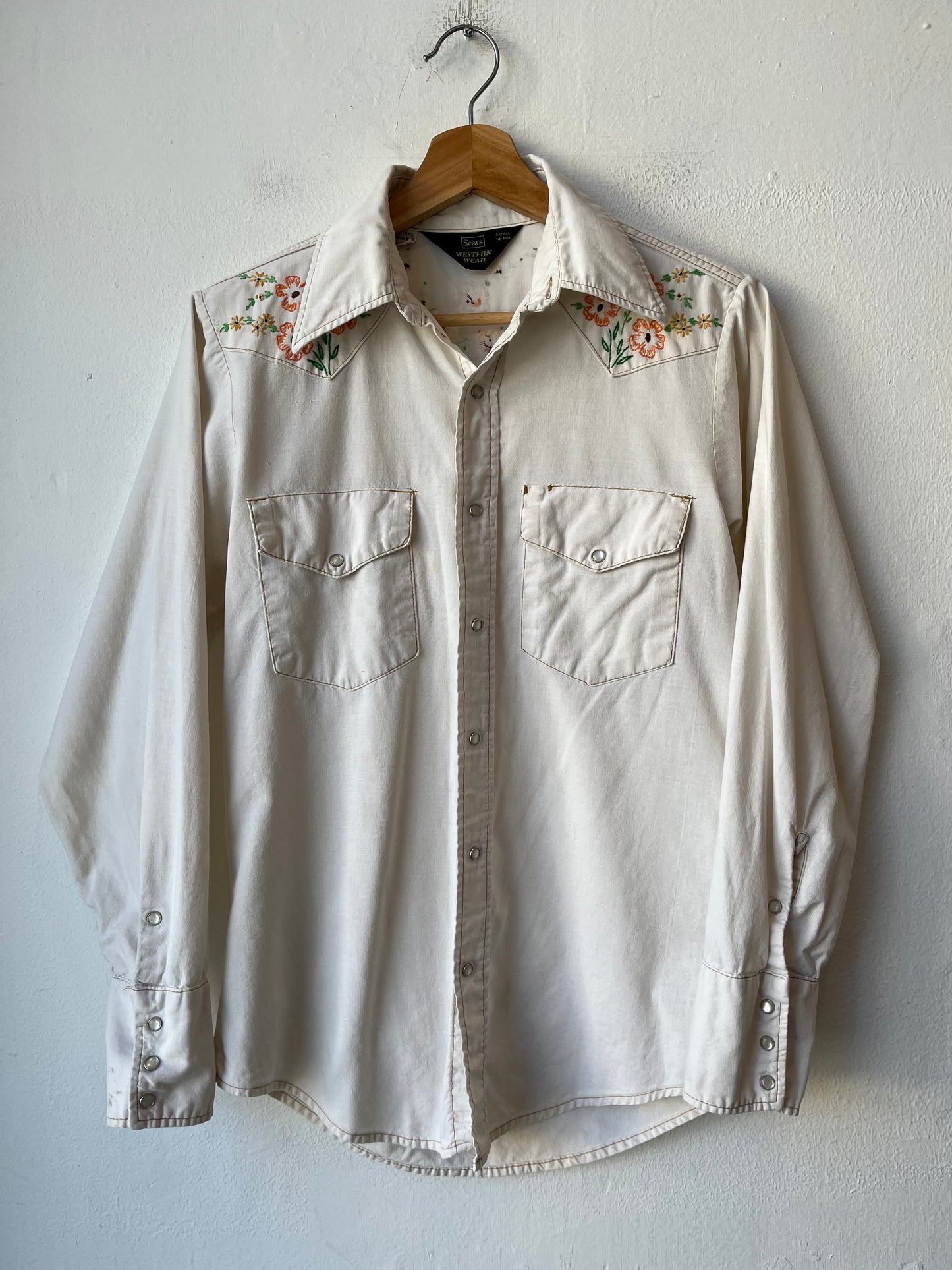 70's Embroidered Pearl Snap Shirt