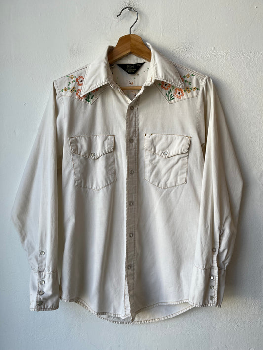 70's Embroidered Pearl Snap Shirt