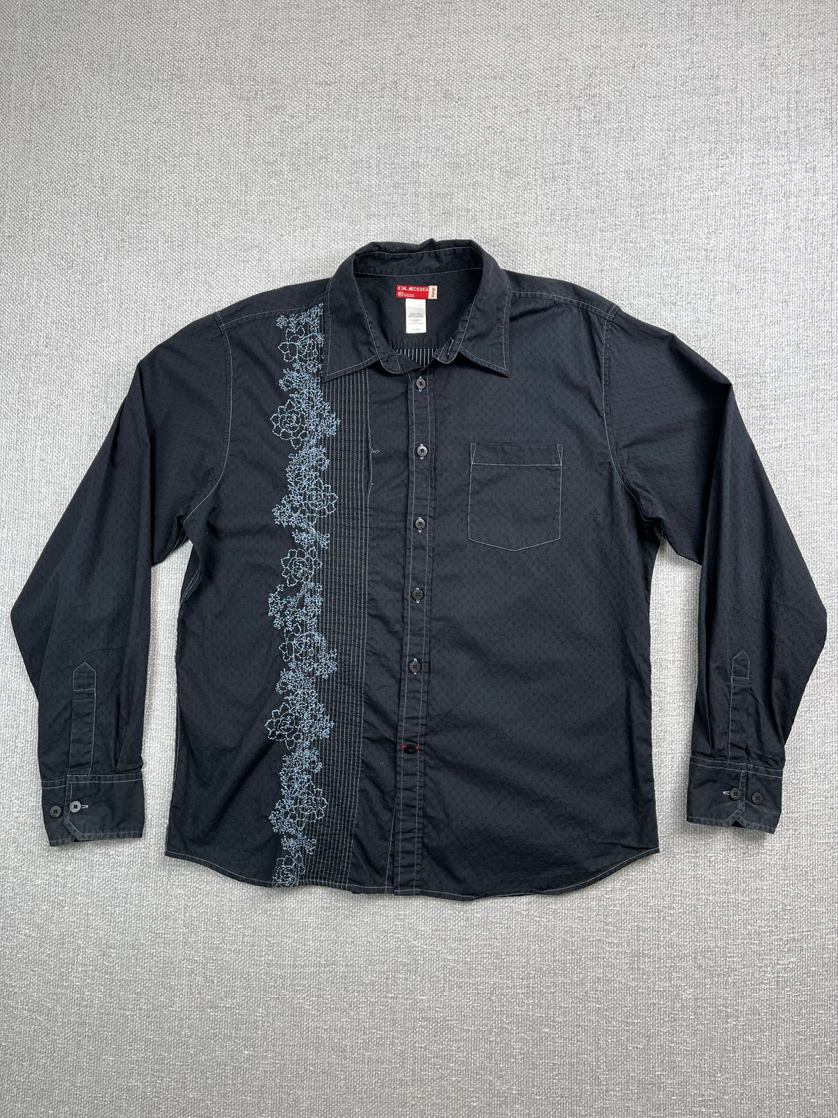Y2K Guess Embroidered Button Up Shirt