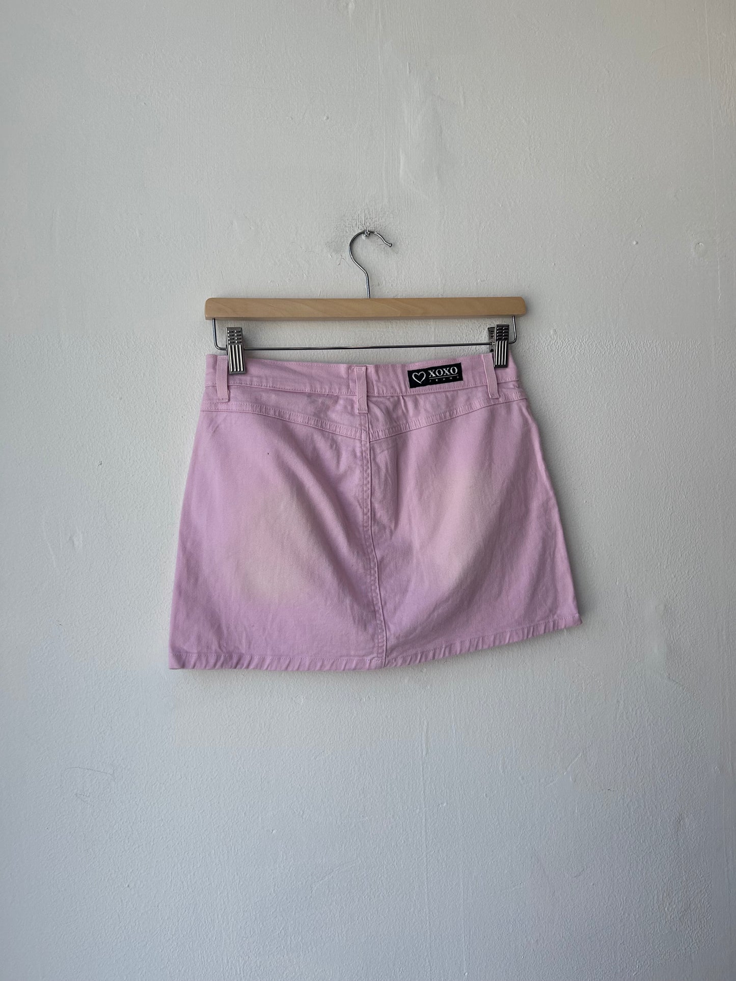 Y2K Pink Faded Mini Skirt 27”