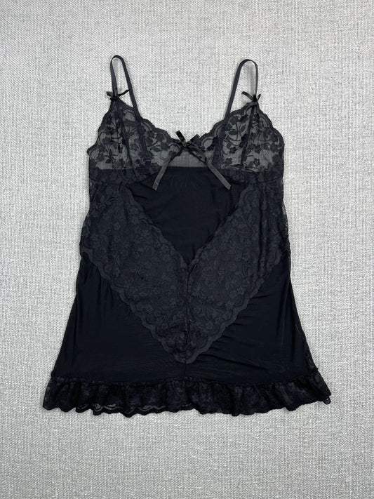 Y2K Lace Mesh Slip Dress