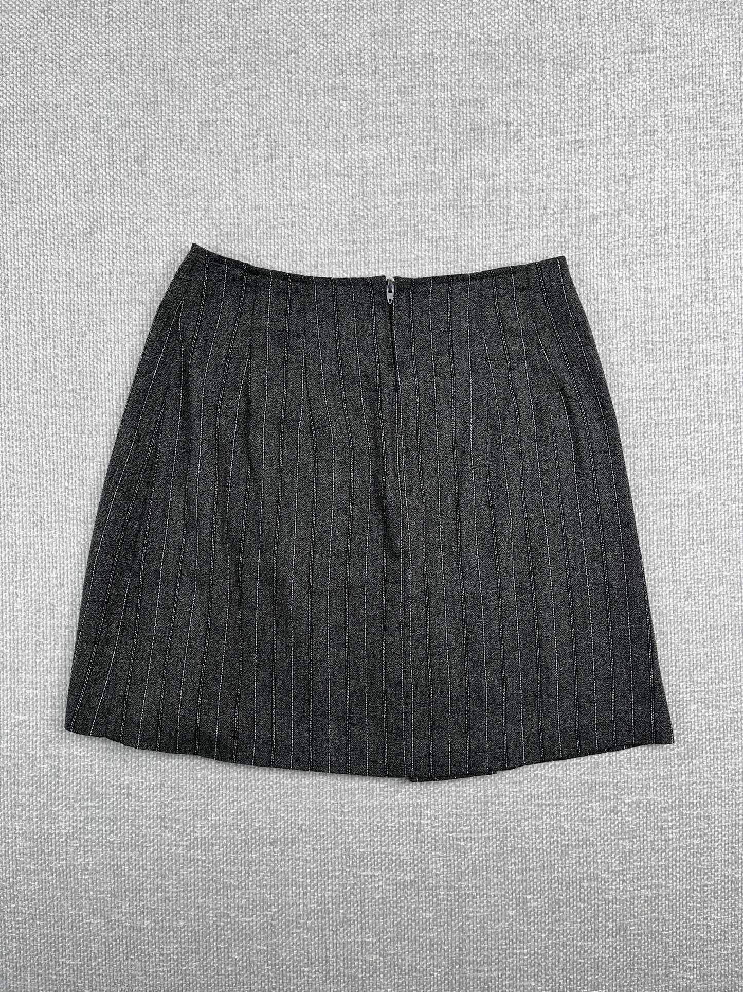 90's Pinstriped Mini Skirt 24"