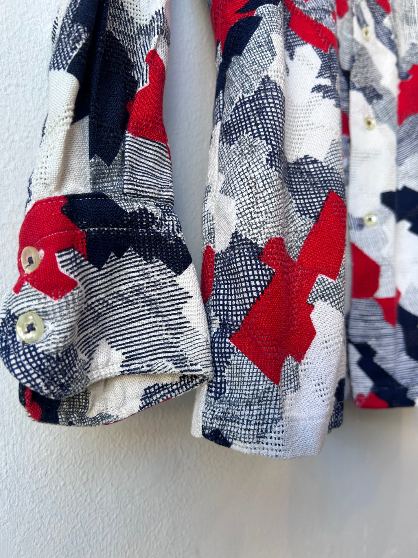 70's Patchwork Button Down Shirt