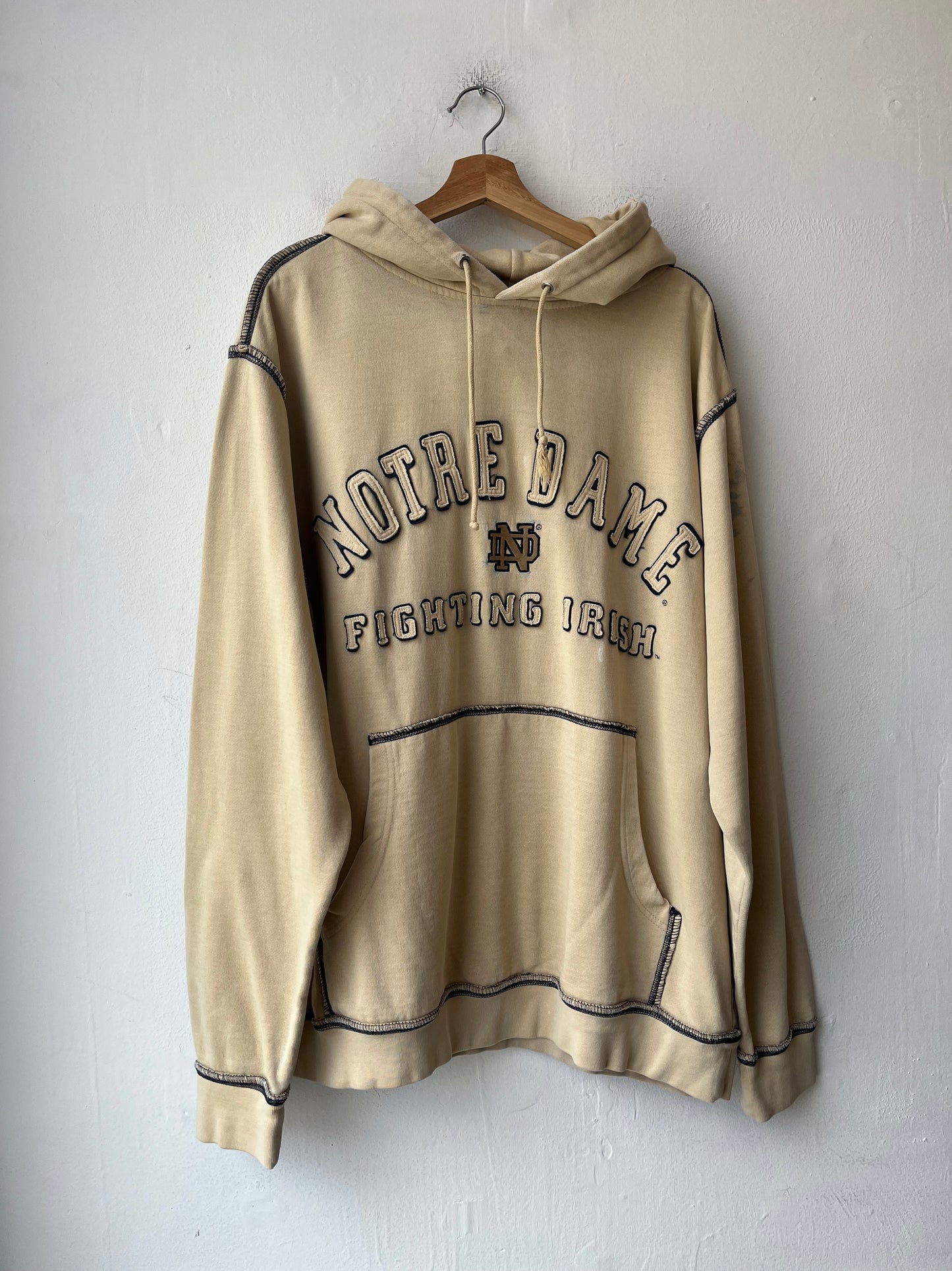 Y2K Distressed Notre Dame Hoodie