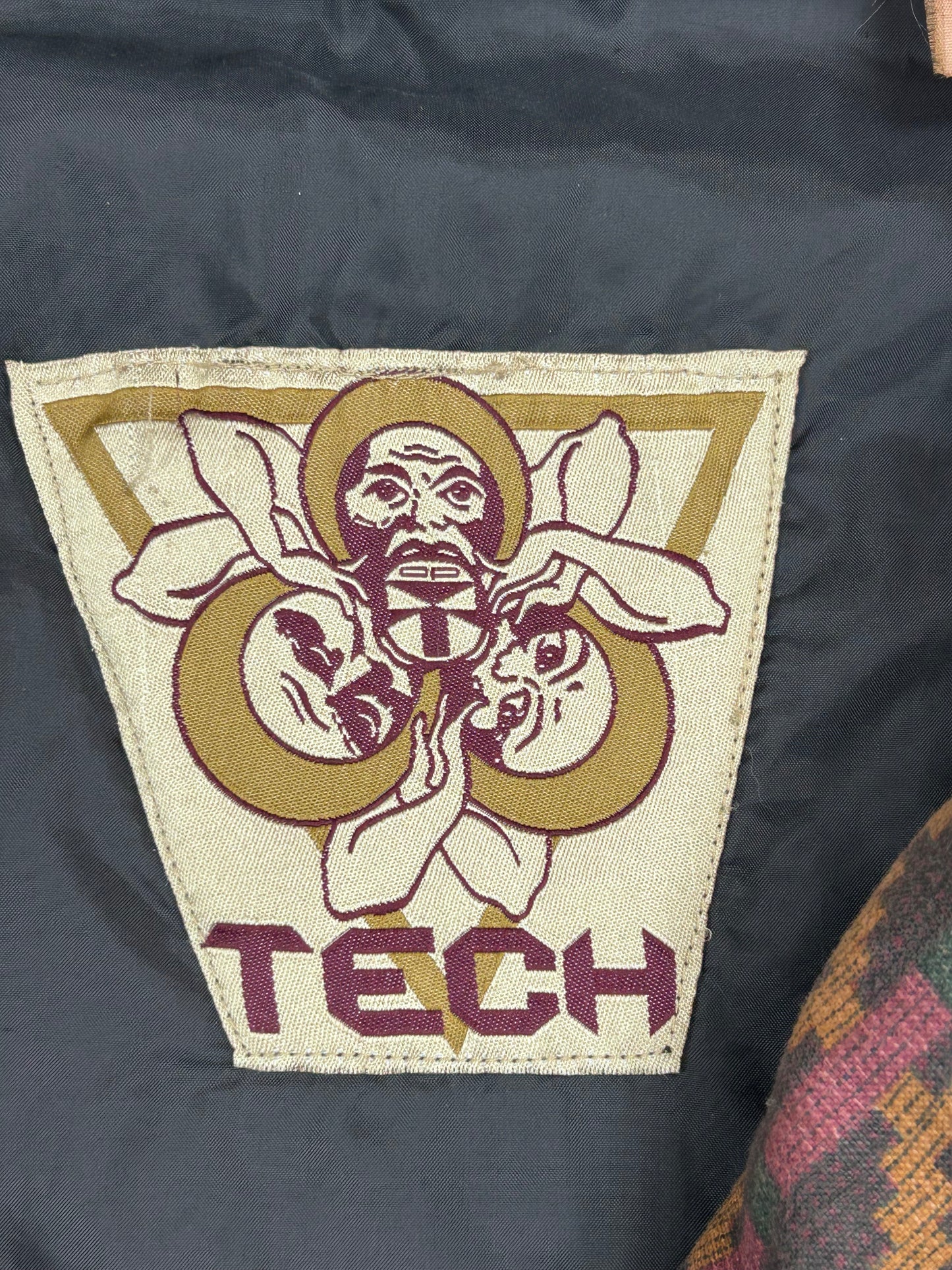 90's Patterned Tech Zip Up