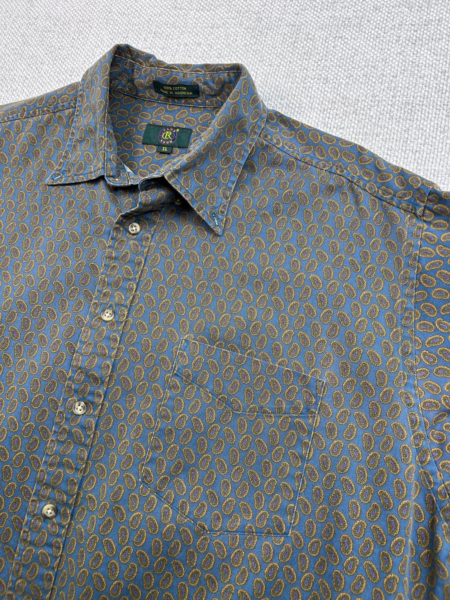 Y2K Paisley Button Down Shirt